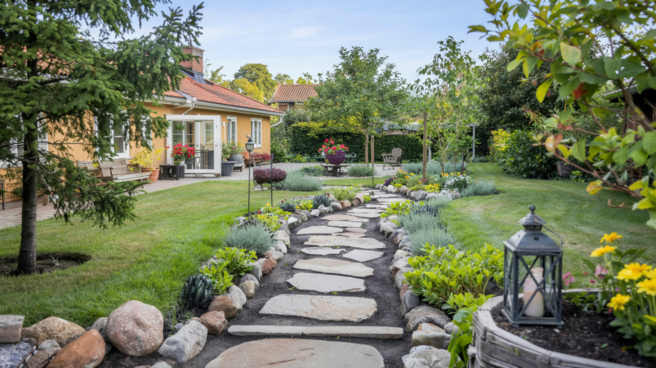 plattlaggning stenlaggning natural