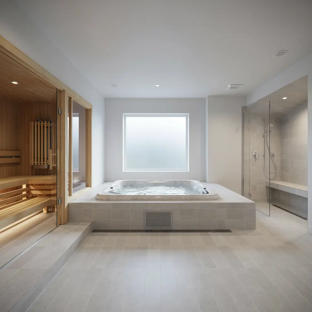bygga relaxavdelning spa anlaggning solna